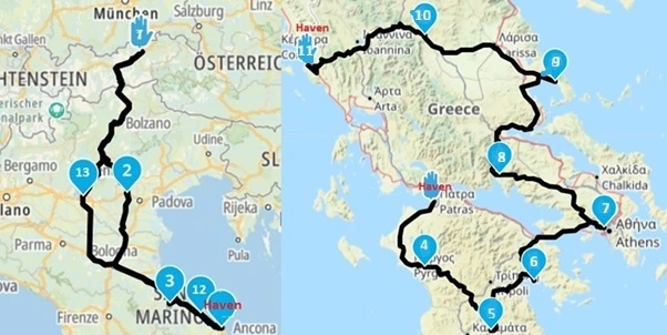 Routekaart Griekenland 2026